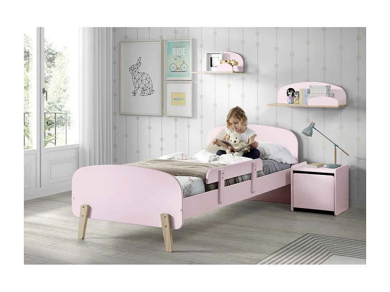 Étagère Murale "Kiddy" 60cm Rose