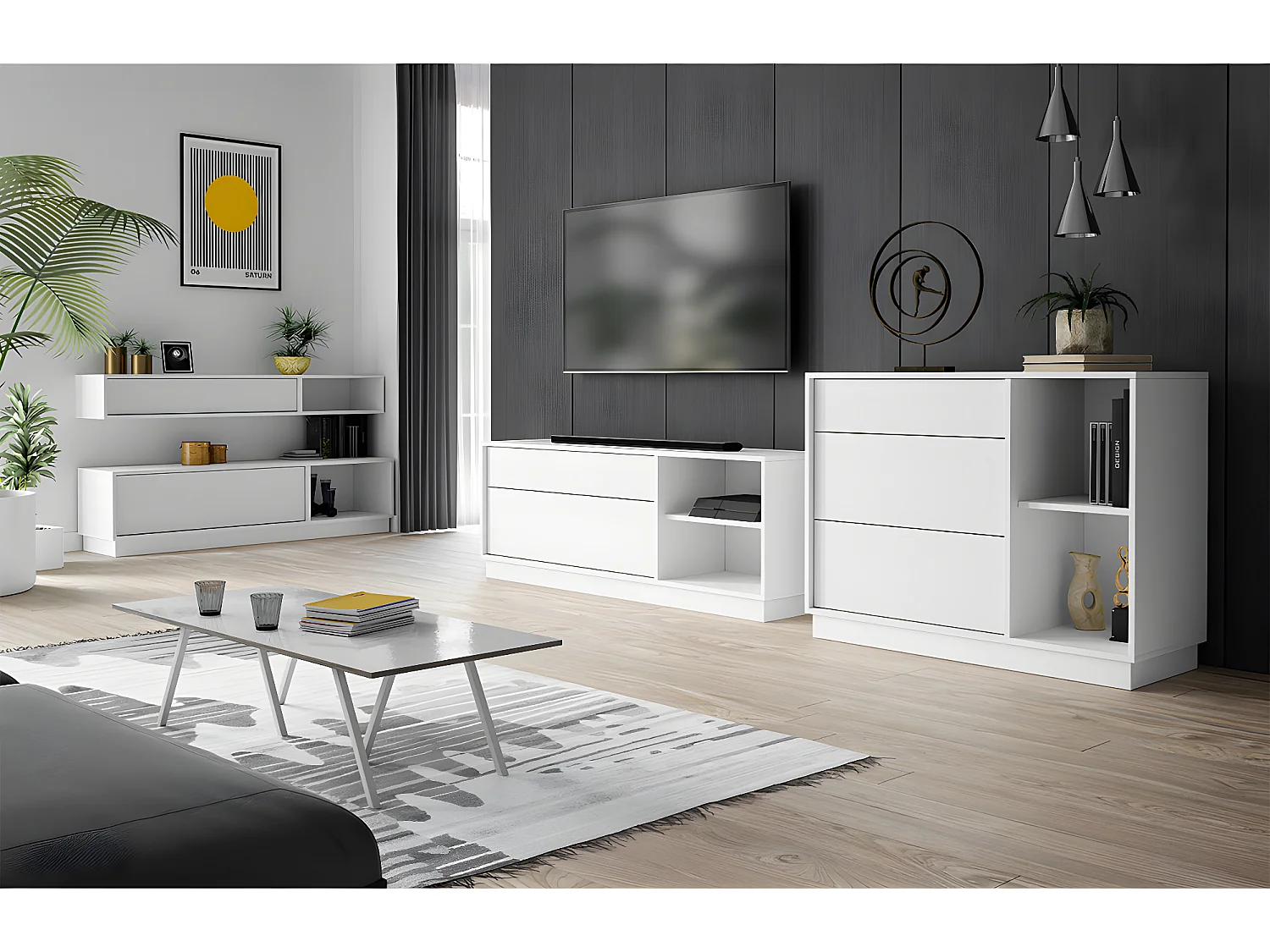 Étagère murale Lamar Blanc