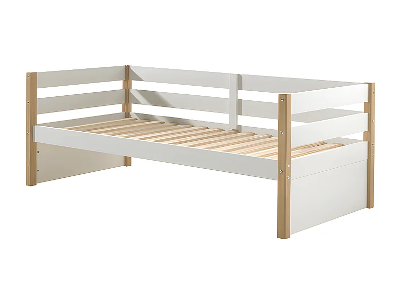 Lit Capitaine Enfant "Margrit" 90x200cm Blanc