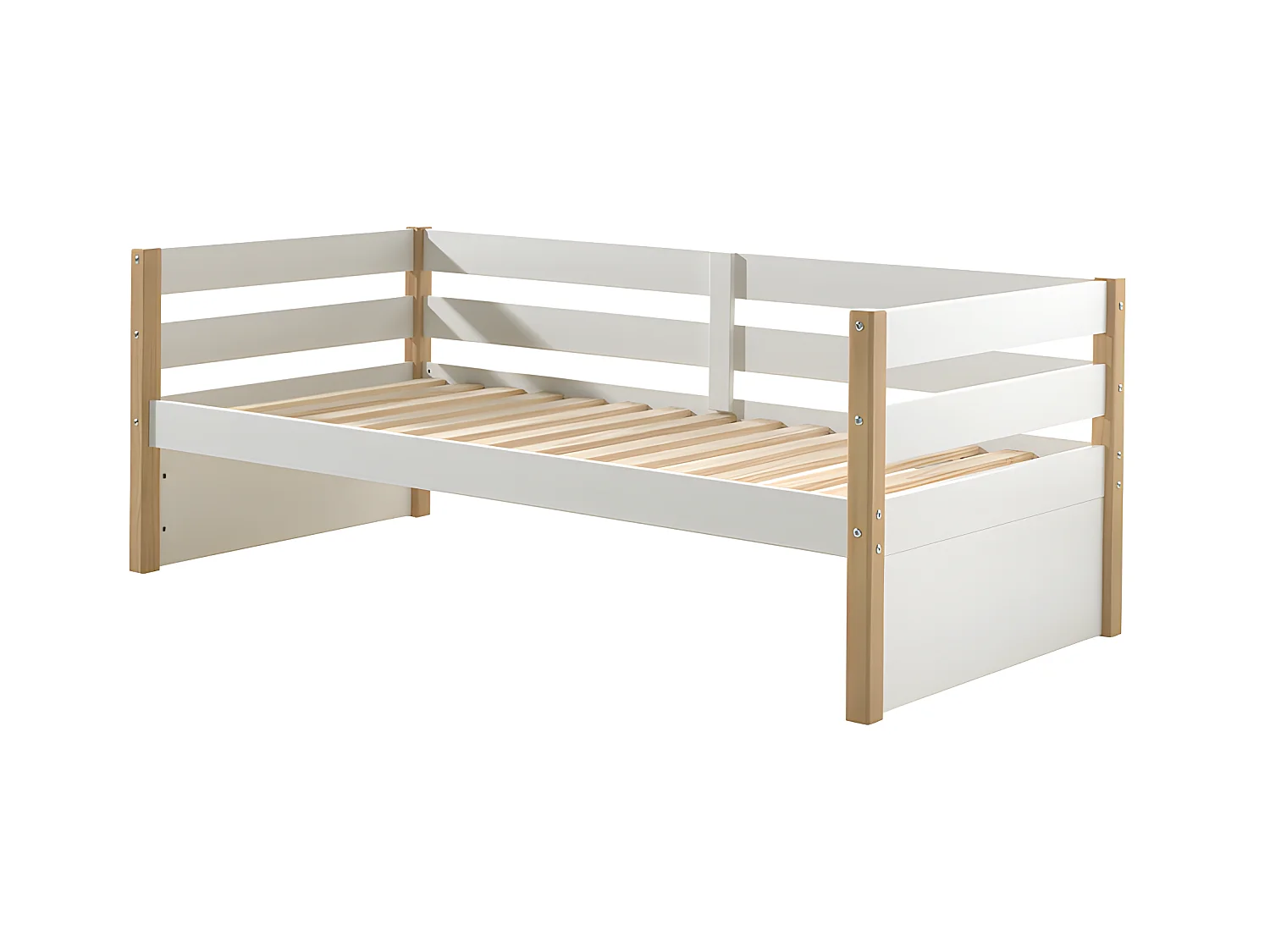 Lit Capitaine Enfant "Margrit" 90x200cm Blanc