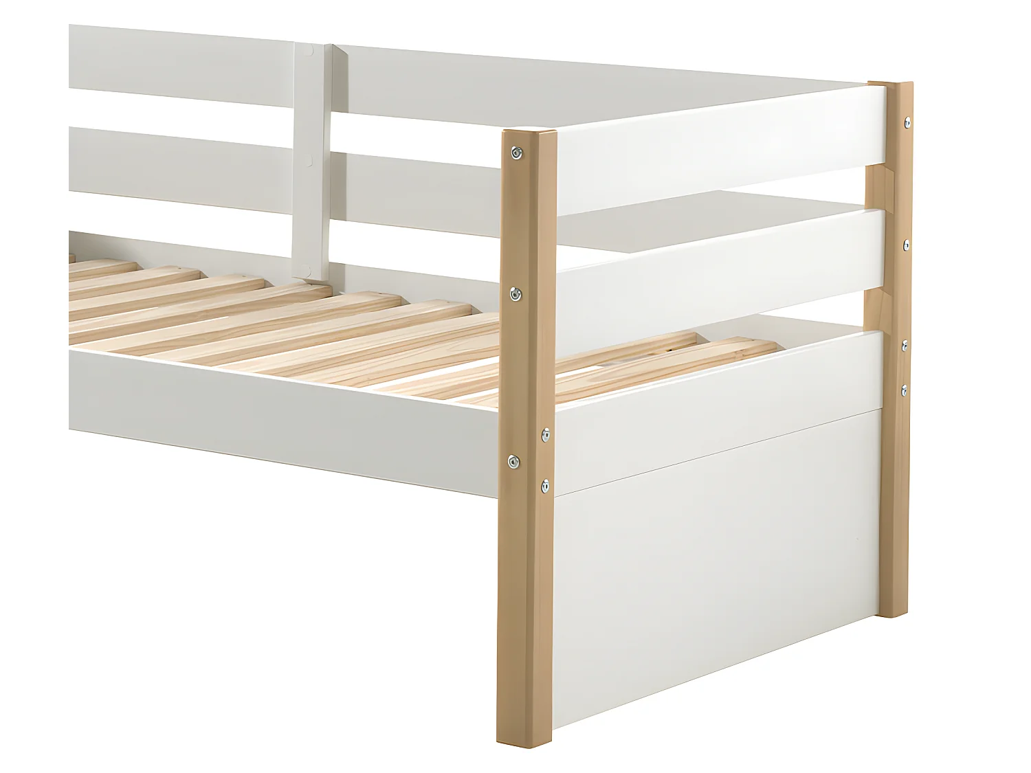 Lit Capitaine Enfant "Margrit" 90x200cm Blanc