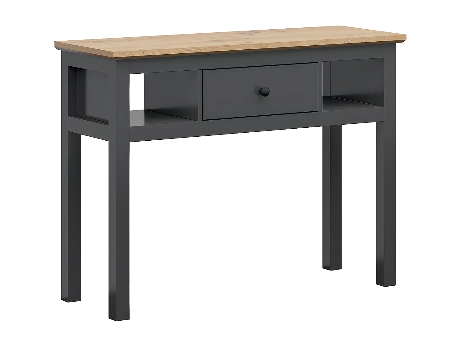 Console 1 tiroir Duck Gris anthracite et Bois