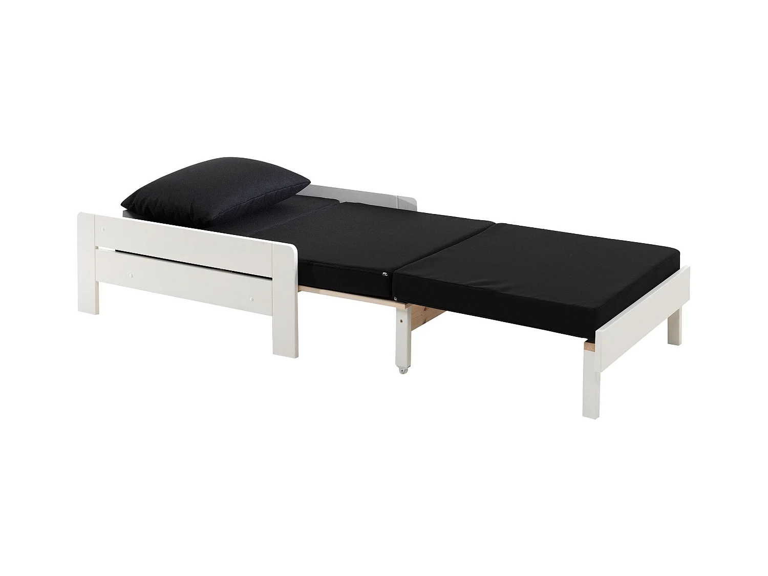 Pack - Lit Mezzanine Enfant, Commode & Fauteuil-Lit "Pino" Blanc