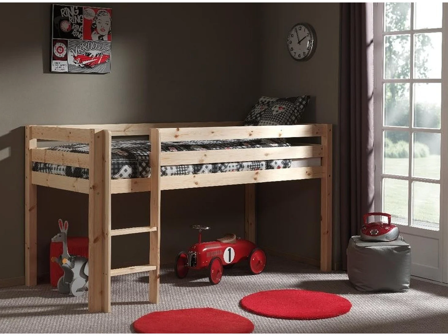 Lit Enfant "Pino" 90x200cm Naturel