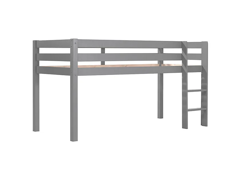 Letto 90x200 Mi-Height con box-primavera Vipack Pino Grey