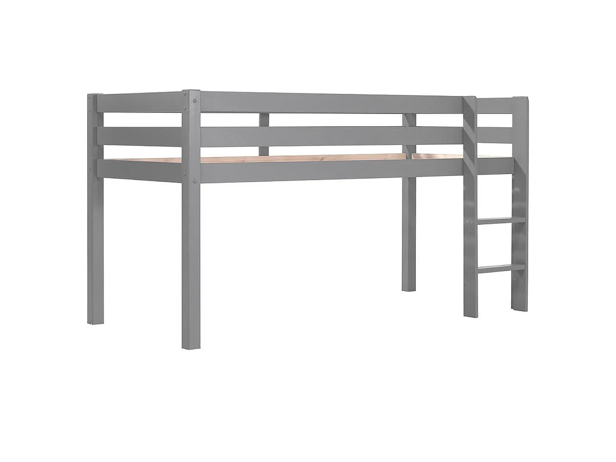 Letto 90x200 Mi-Height con box-primavera Vipack Pino Grey