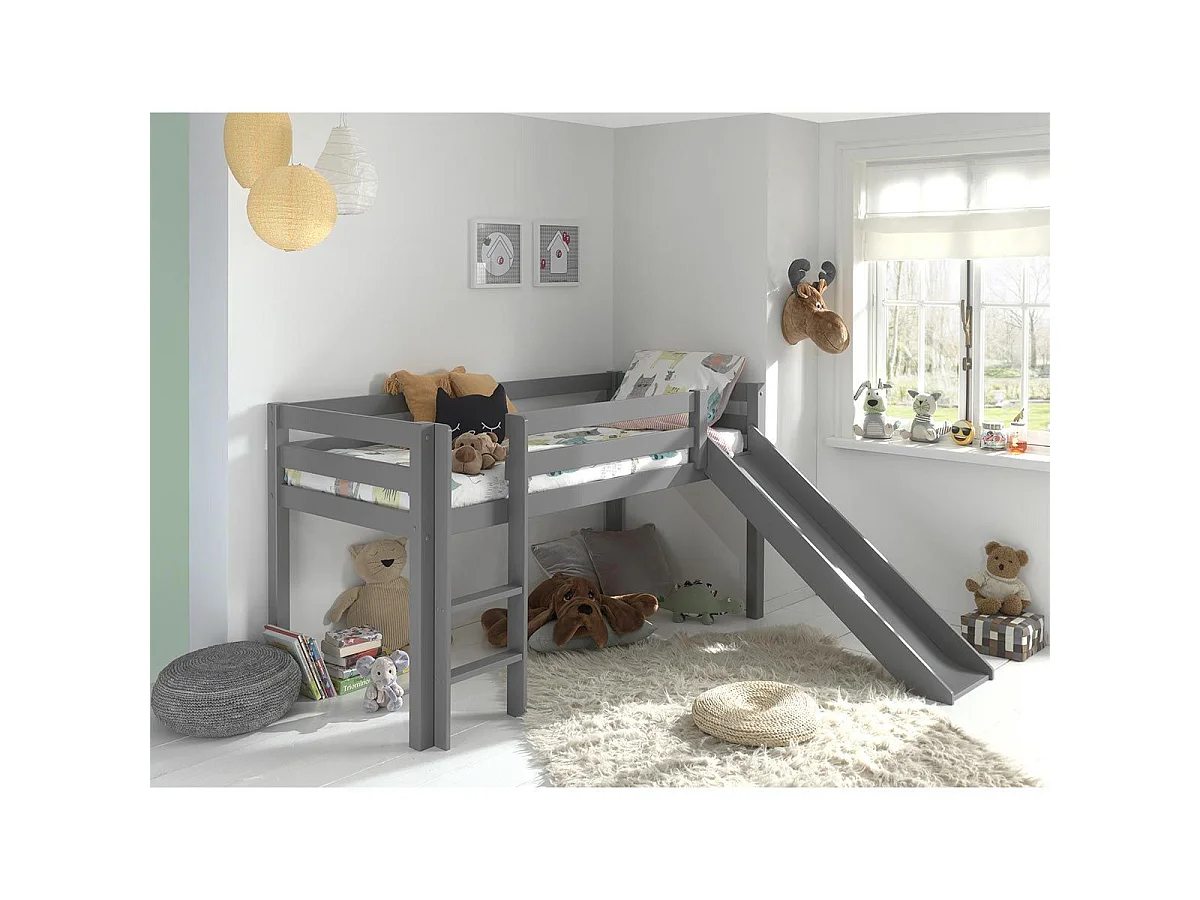 Halbhohes Bett Pino mit Rutsche
