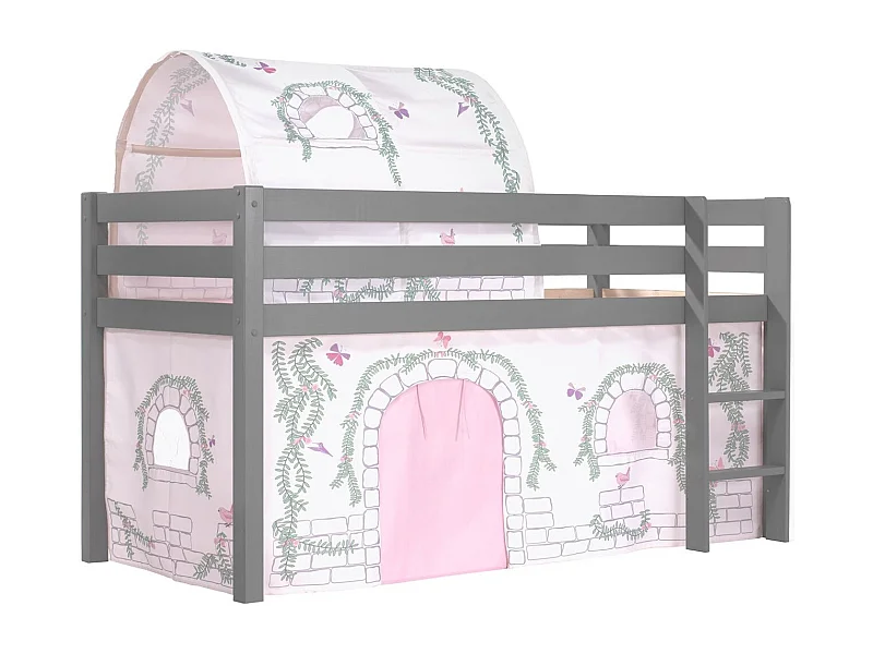 Pack - Lit Enfant, Tente & Tunnel "Pino Birdy" Gris