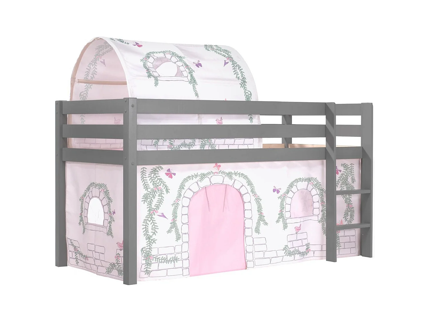 Pack - Lit Enfant, Tente & Tunnel "Pino Birdy" Gris