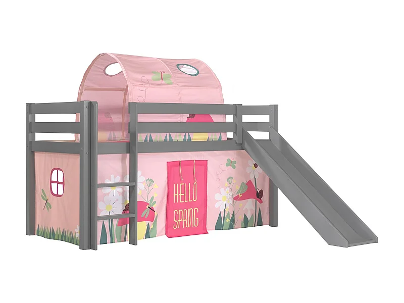 Pack - Lit Enfant, Tente & Tunnel "Pino Spring" Gris