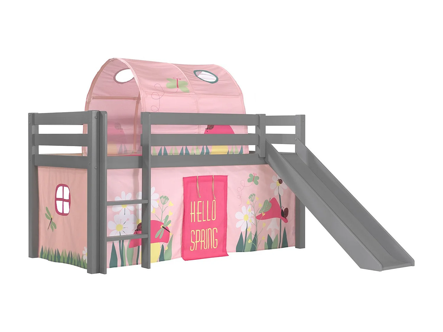 Pack - Lit Enfant, Tente & Tunnel "Pino Spring" Gris