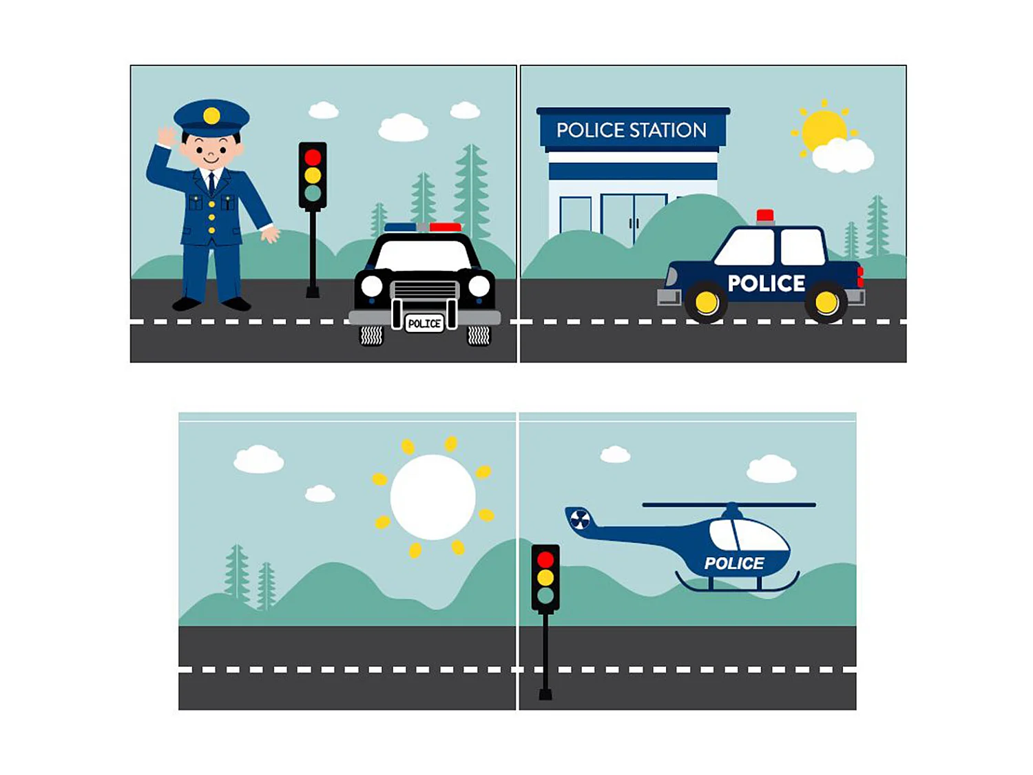 Lit Enfant Surélevé "Pino Police" 90x200cm Naturel