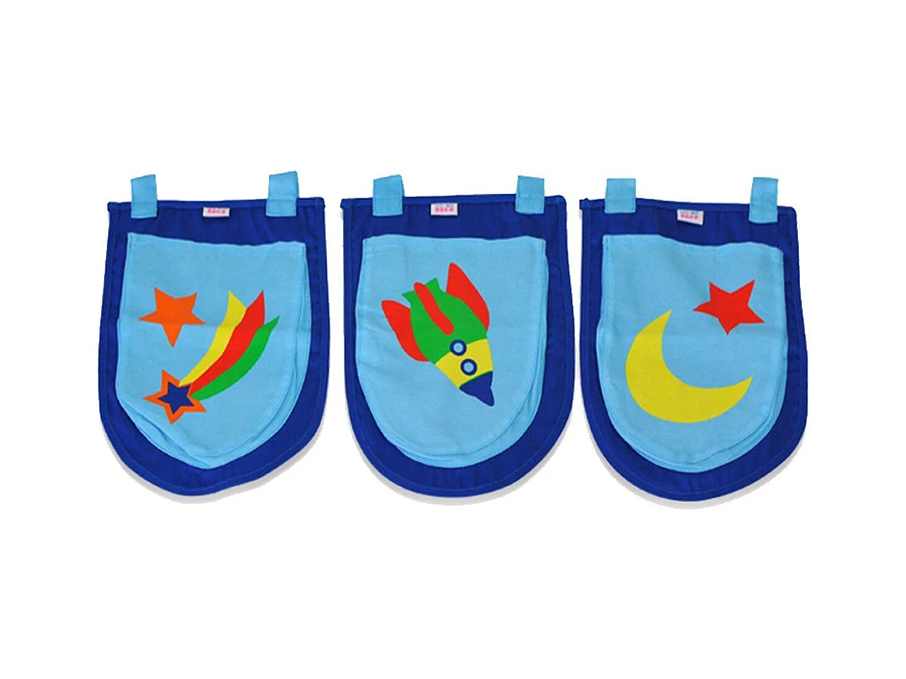 Pack - Lit Enfant, Tente, 3 Pochettes & Tunnel "Pino Astronaute II" Naturel