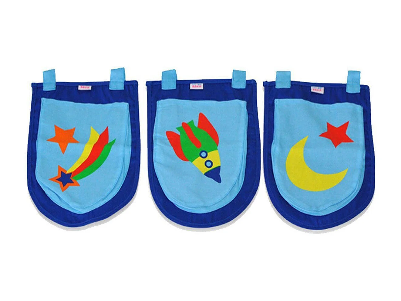 Pack - Lit Enfant Surélevé, Tente, 3 Pochettes & Tunnel "Pino Astronaute II" Naturel