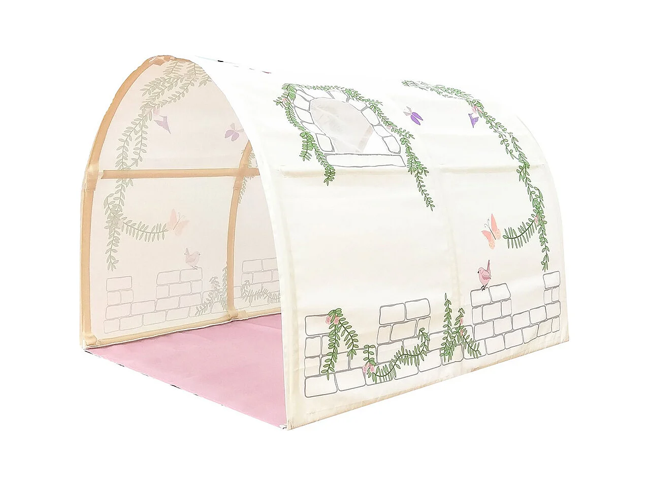 Pack - Lit Enfant Toboggan, Tente & Tunnel "Pino Birdy" Gris