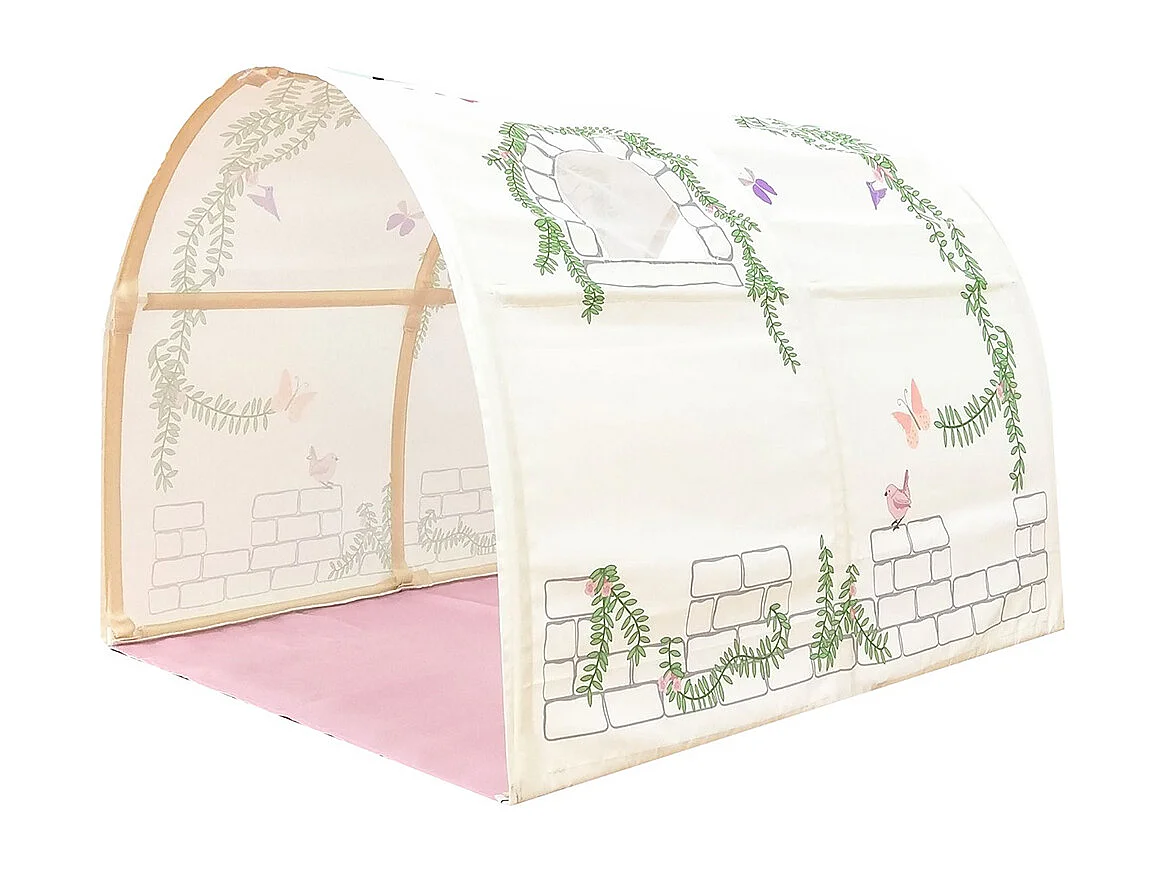 Pack - Lit Enfant Toboggan, Tente & Tunnel "Pino Birdy" Gris