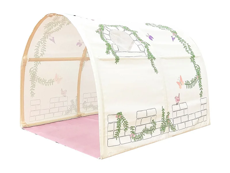 Pack - Lit Enfant Toboggan, Tente & Tunnel "Pino Birdy" Gris