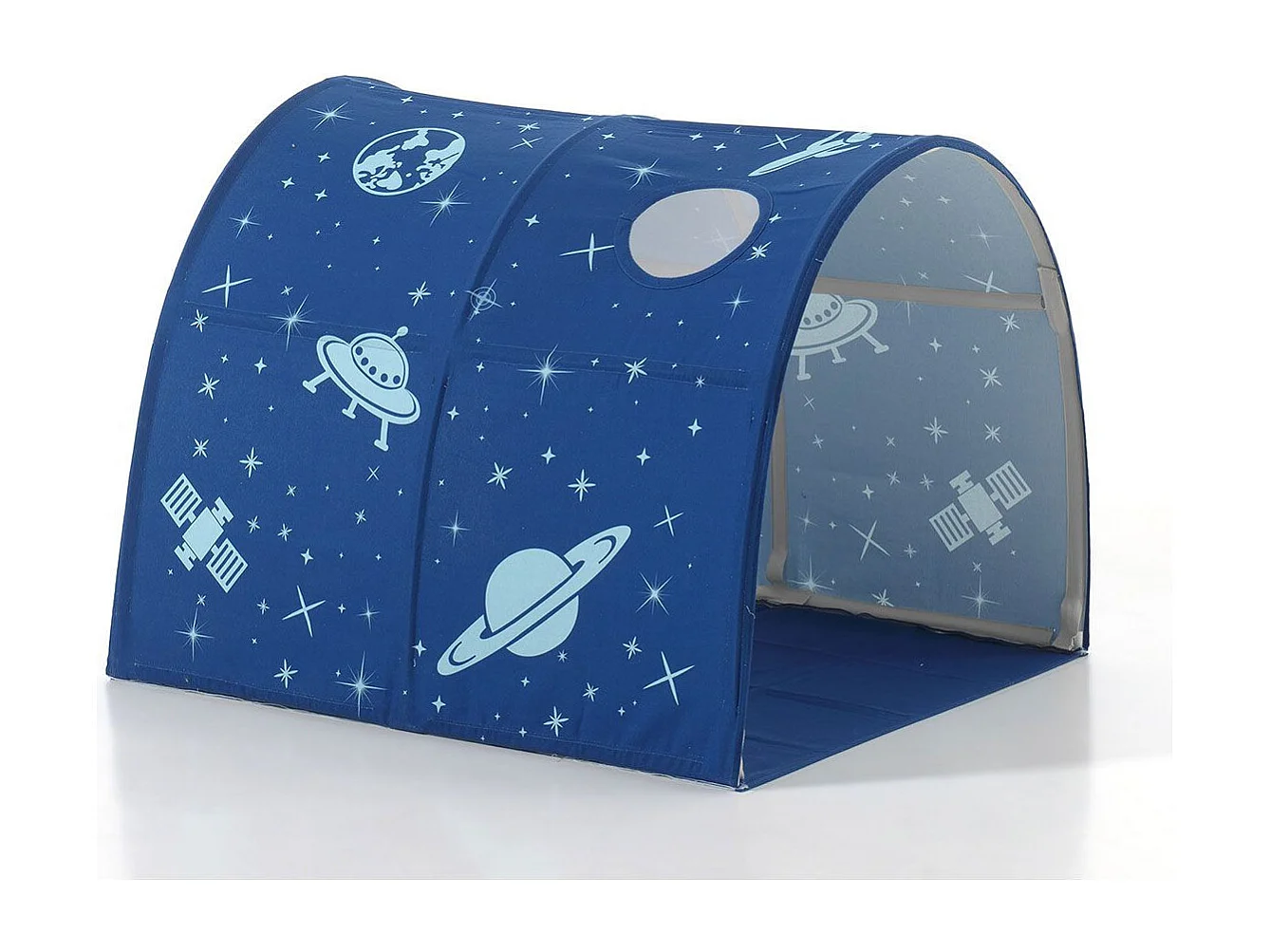 Pack - Lit Enfant, Tente, 3 Pochettes & Tunnel "Pino Astronaute II" Blanc