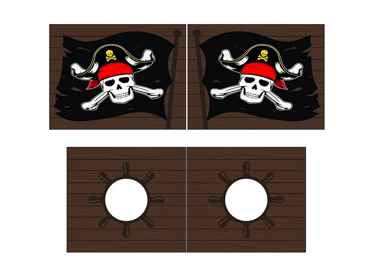 Lit Enfant Surélevé "Pino Caribian Pirates" 90x200cm Blanc