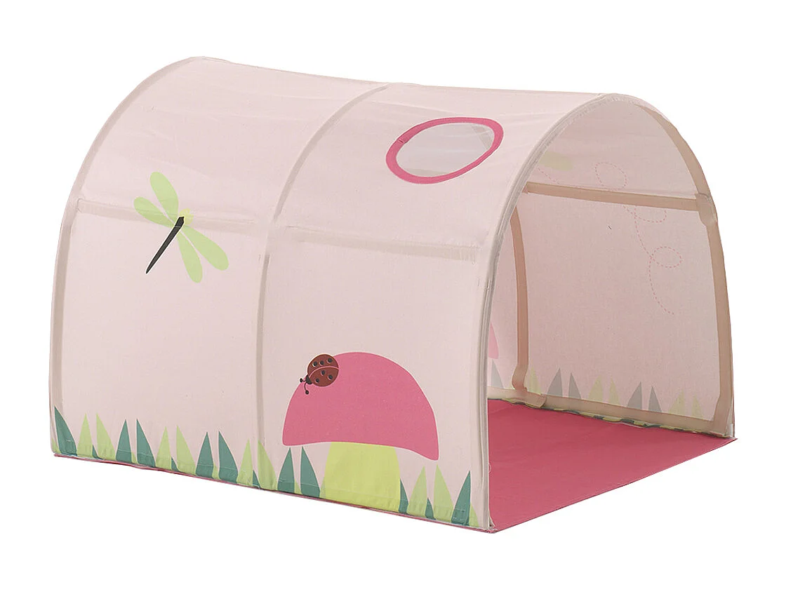 Pack - Lit Enfant, Tente, 3 Pochettes & Tunnel "Pino Spring" Blanc
