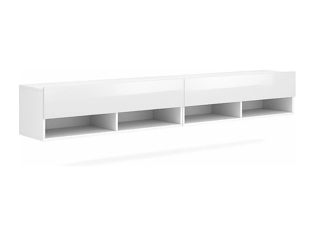 Meuble TV suspendu 4 niches 4 portes - L200 cm