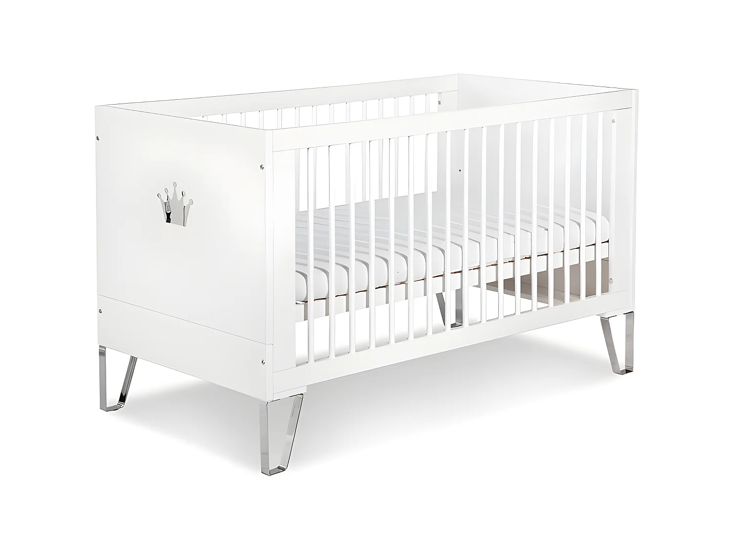 Lit bébé évolutif et Commode à langer LittleSky by Klups Blanka - Blanc