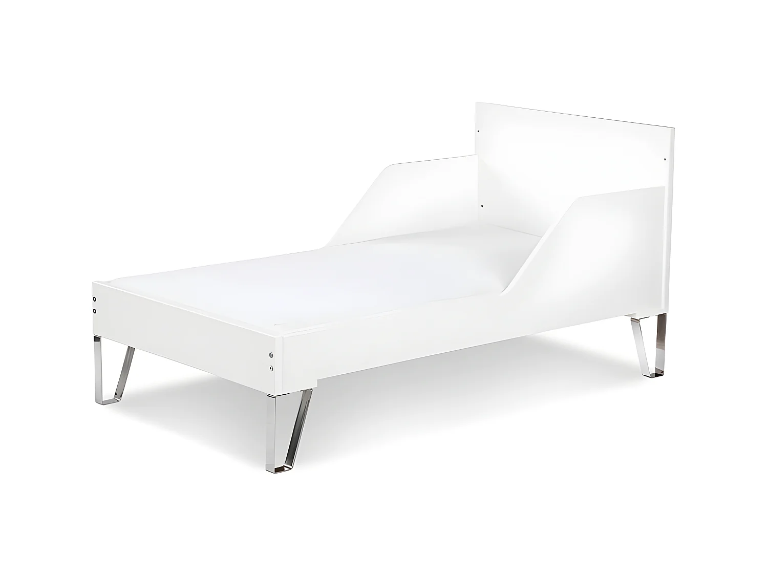 Lit bébé évolutif et Commode à langer LittleSky by Klups Blanka - Blanc