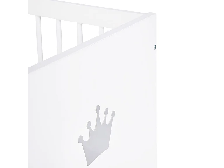 Lit bébé évolutif et Commode à langer LittleSky by Klups Blanka - Blanc