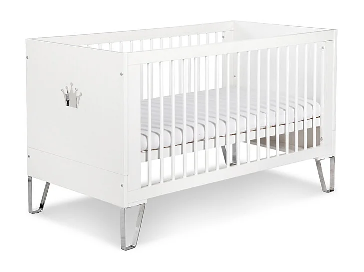 Lit bébé évolutif et Commode à langer LittleSky by Klups Blanka - Blanc