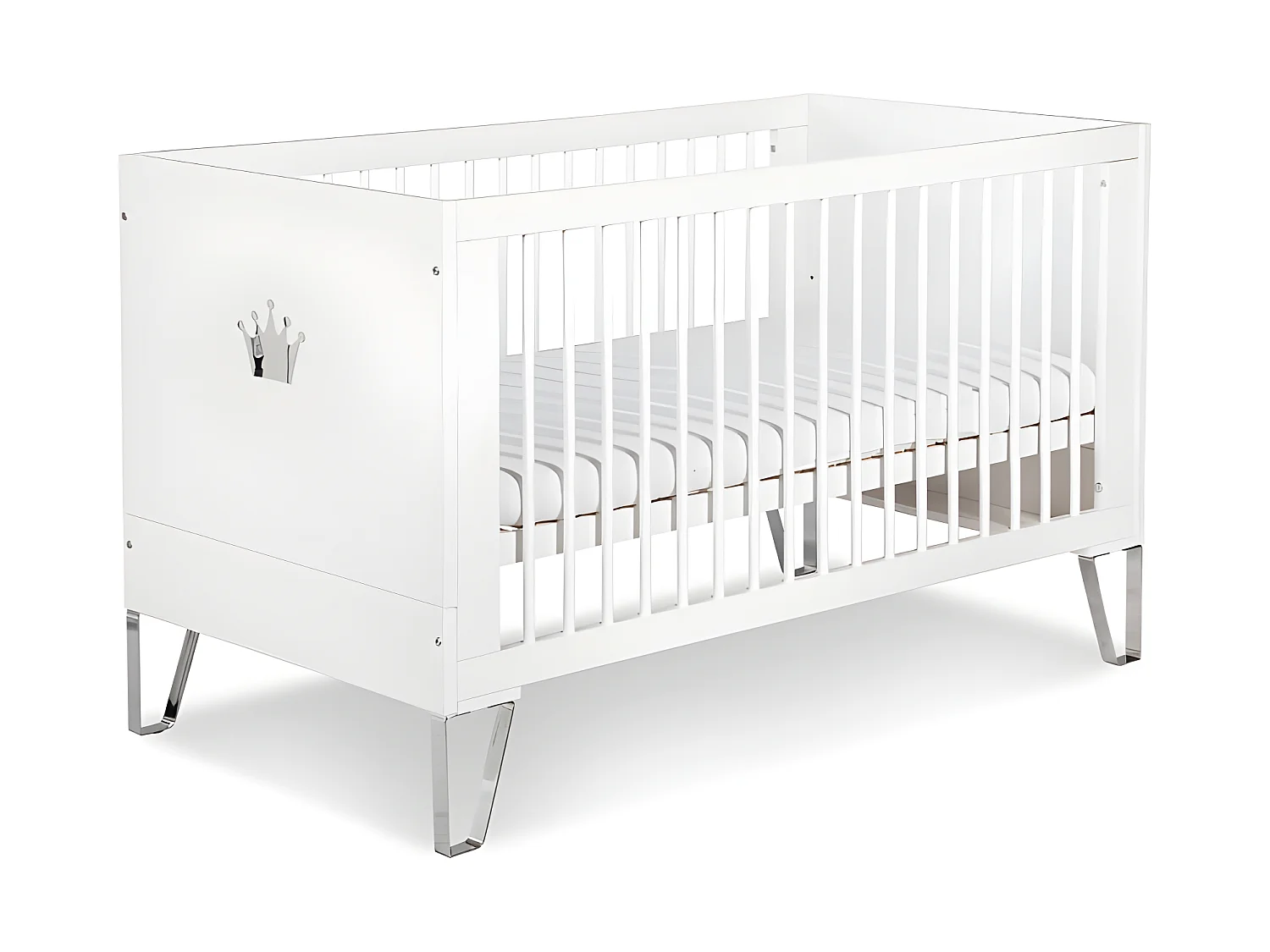 Lit bébé évolutif et Commode à langer LittleSky by Klups Blanka - Blanc