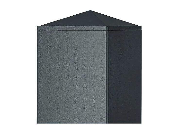 Poteau aluminium à sceller universel pour portail et portillon chapeau inclus H2.36 m Gris