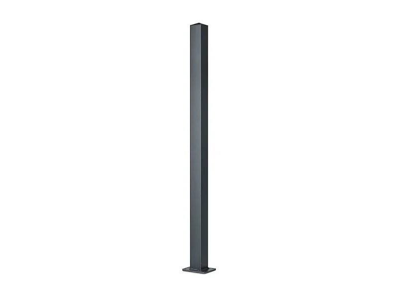 Aluminium Hekpaal - Paal - H1,86m - 100x100mm - Inclusief kap - Grijs