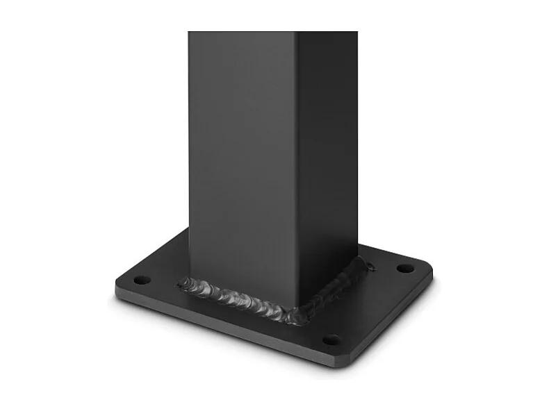 Aluminium Hekpaal - Paal - H1.86m - 100x100mm - Inclusief Kap - Zwart