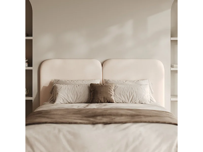 Tête de lit en tissu blanc 160 cm - Etna