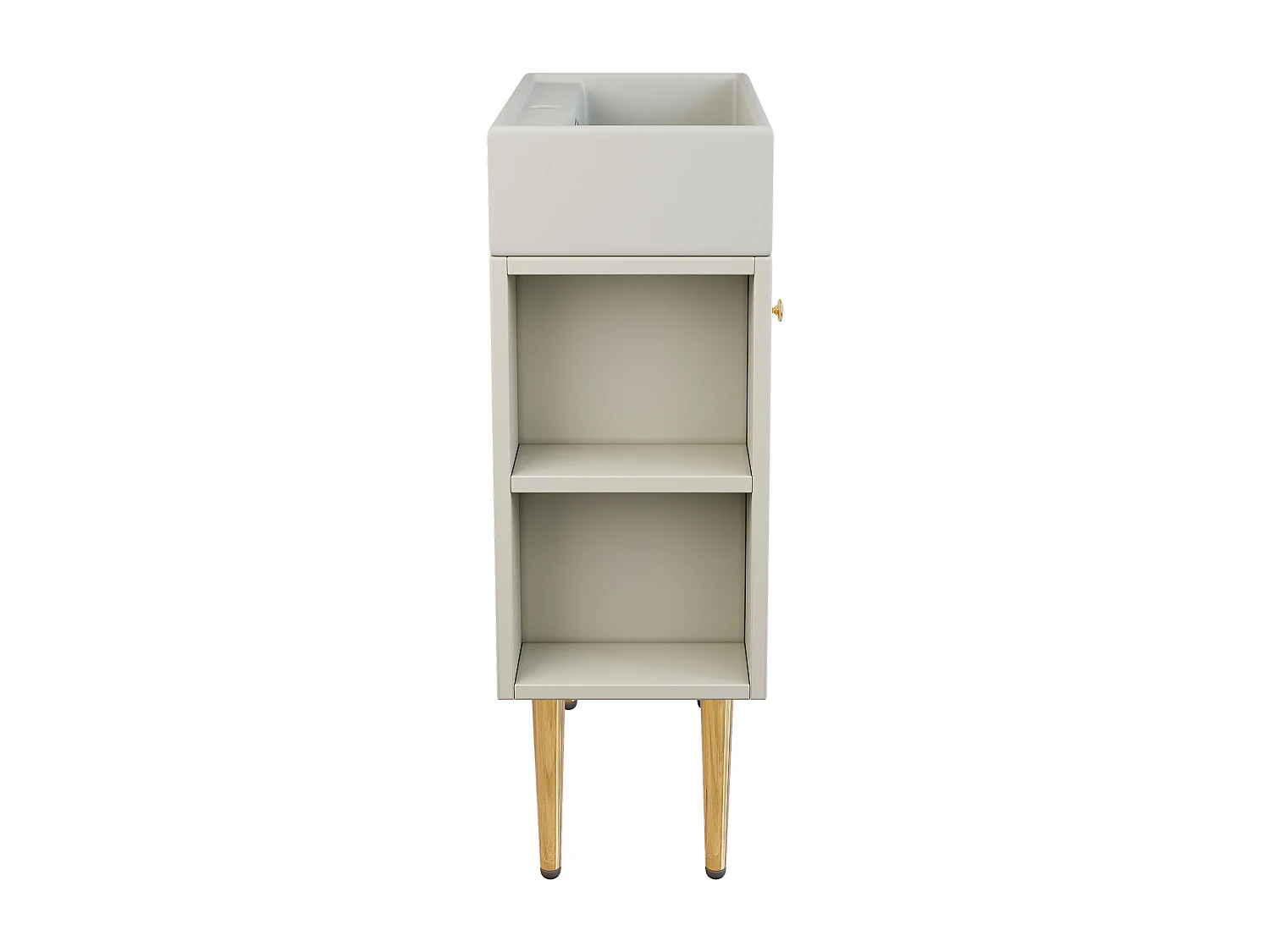 Mobile lavabo per bagno - 55 x 31 x 91,5 cm - con 2 cassetti - MDF - bianco