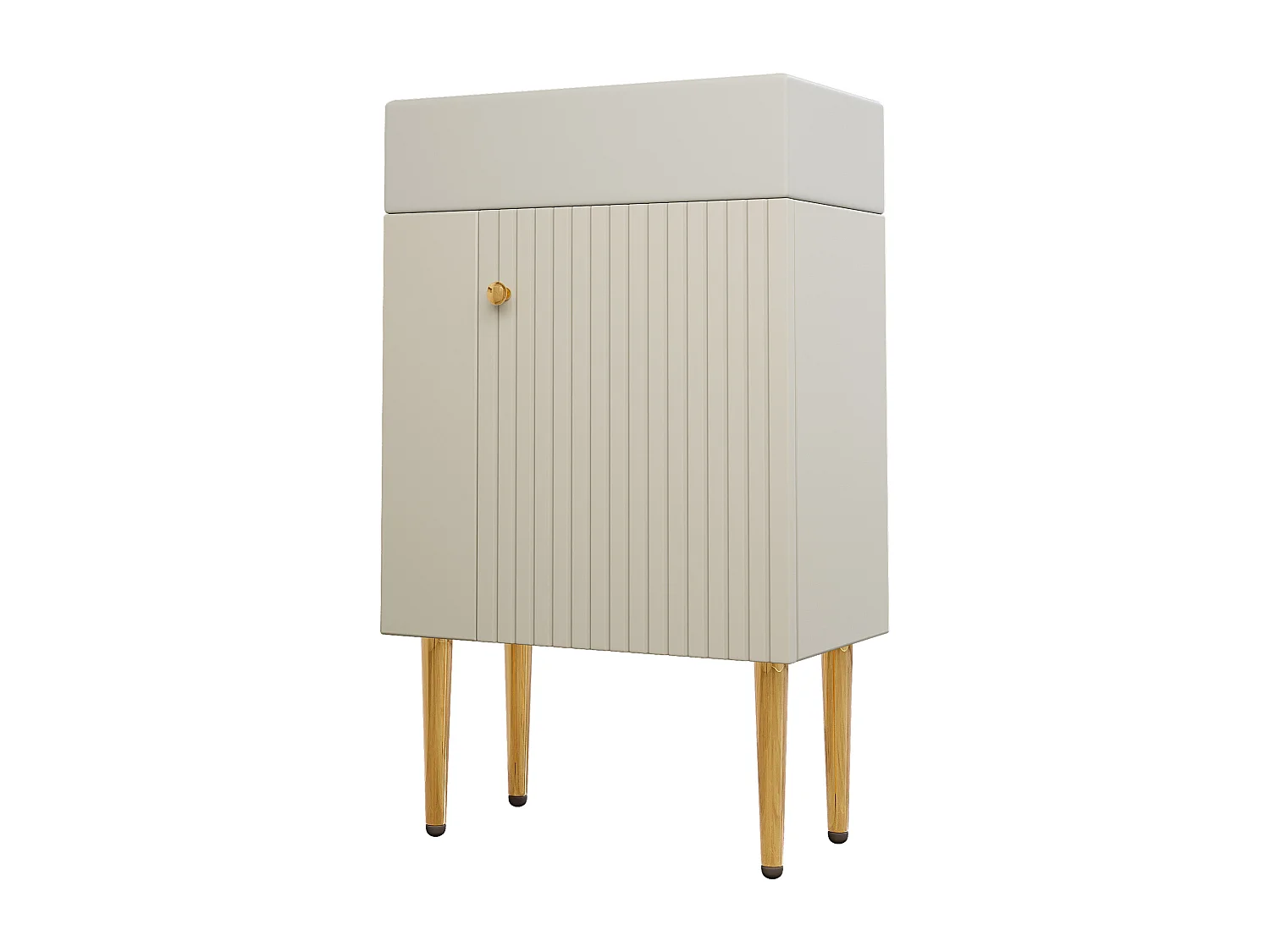 Mobile lavabo per bagno - 55 x 31 x 91,5 cm - con 2 cassetti - MDF - bianco