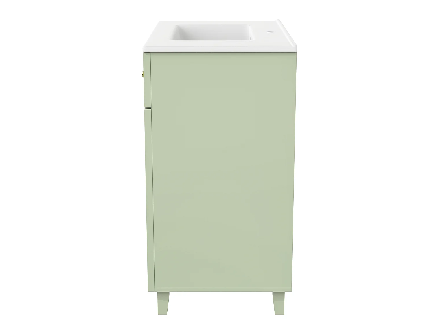 Mobile lavabo da bagno con lavabo in ceramica - 81,7 x 46,8 x 90 cm - con 2 cassetti + 2 ante - MDF - verde
