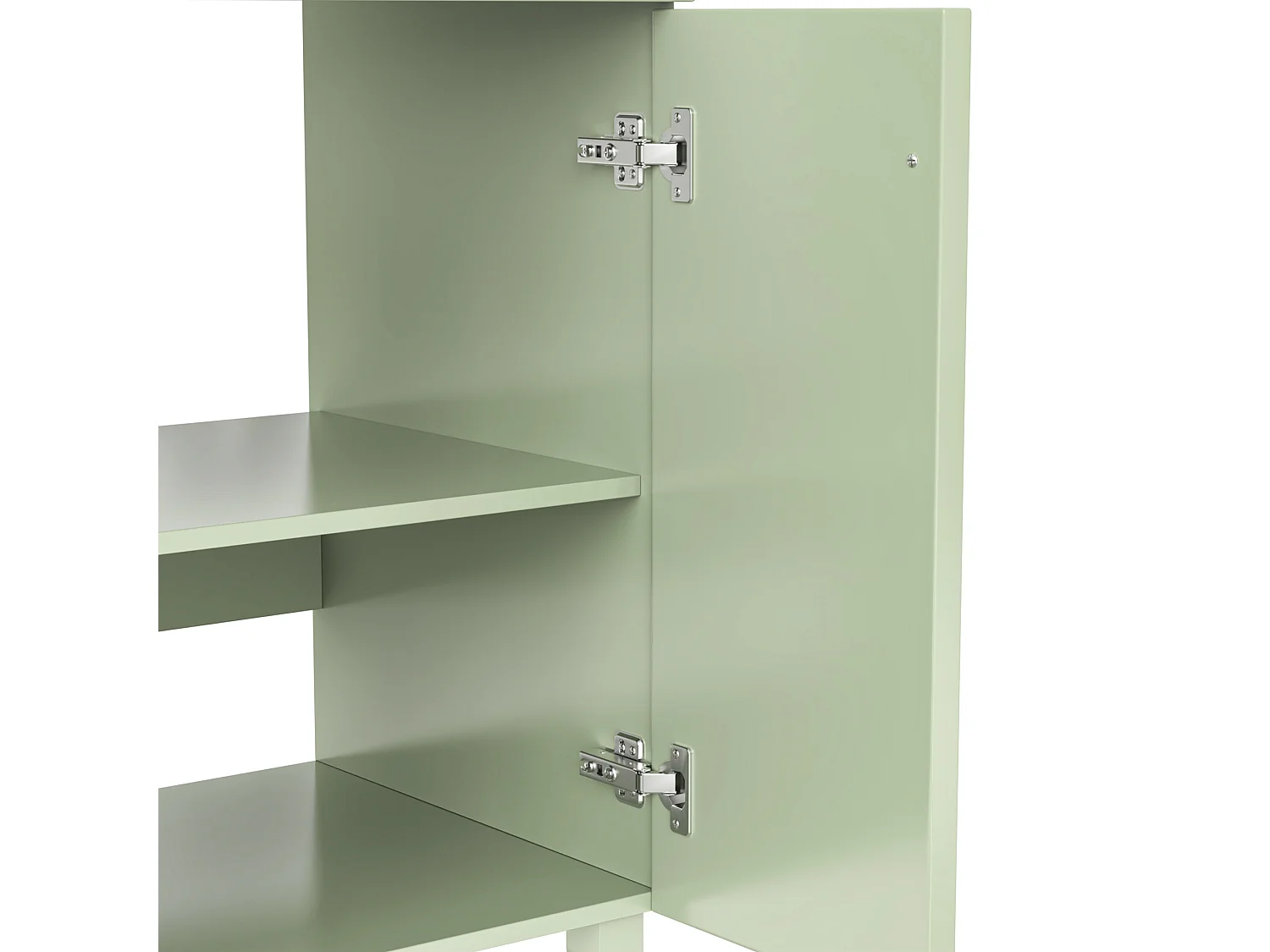Mobile lavabo da bagno con lavabo in ceramica - 81,7 x 46,8 x 90 cm - con 2 cassetti + 2 ante - MDF - verde