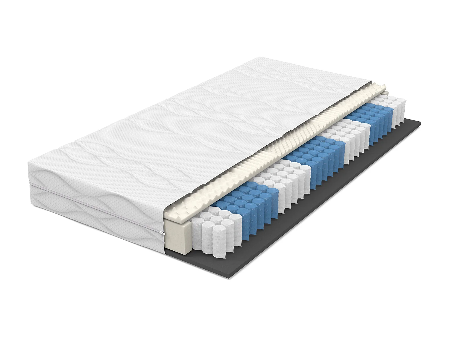 Colchón de muelles ensacados H3 de 120x200 cm, 7 zonas ergonómicas, 20 cm de altura, certificado Öko-Tex - Confort y soporte óptimos para un sueño reparador.