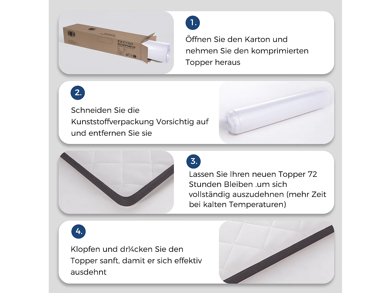 Matelas confortable H3, soutien moyen, certifié Eco-Tex, hauteur 7 cm, taille 180x200 cm, mousse à 7 zones, soutien efficace pour la taille.