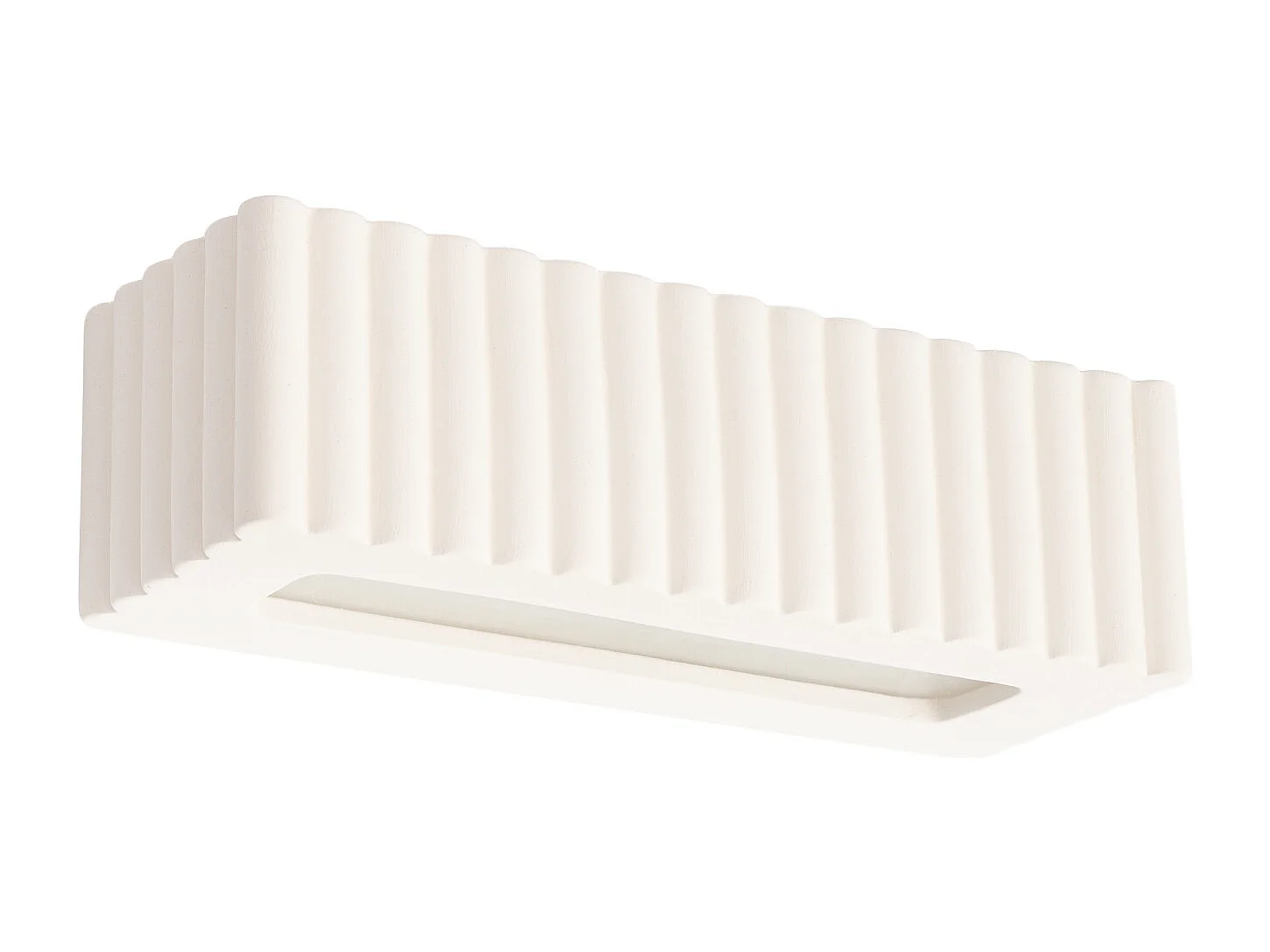 Lámpara de pared Rigata moderno de cerámica - 1 fuentes luminosas - L.34 x A.10 cm - blanco