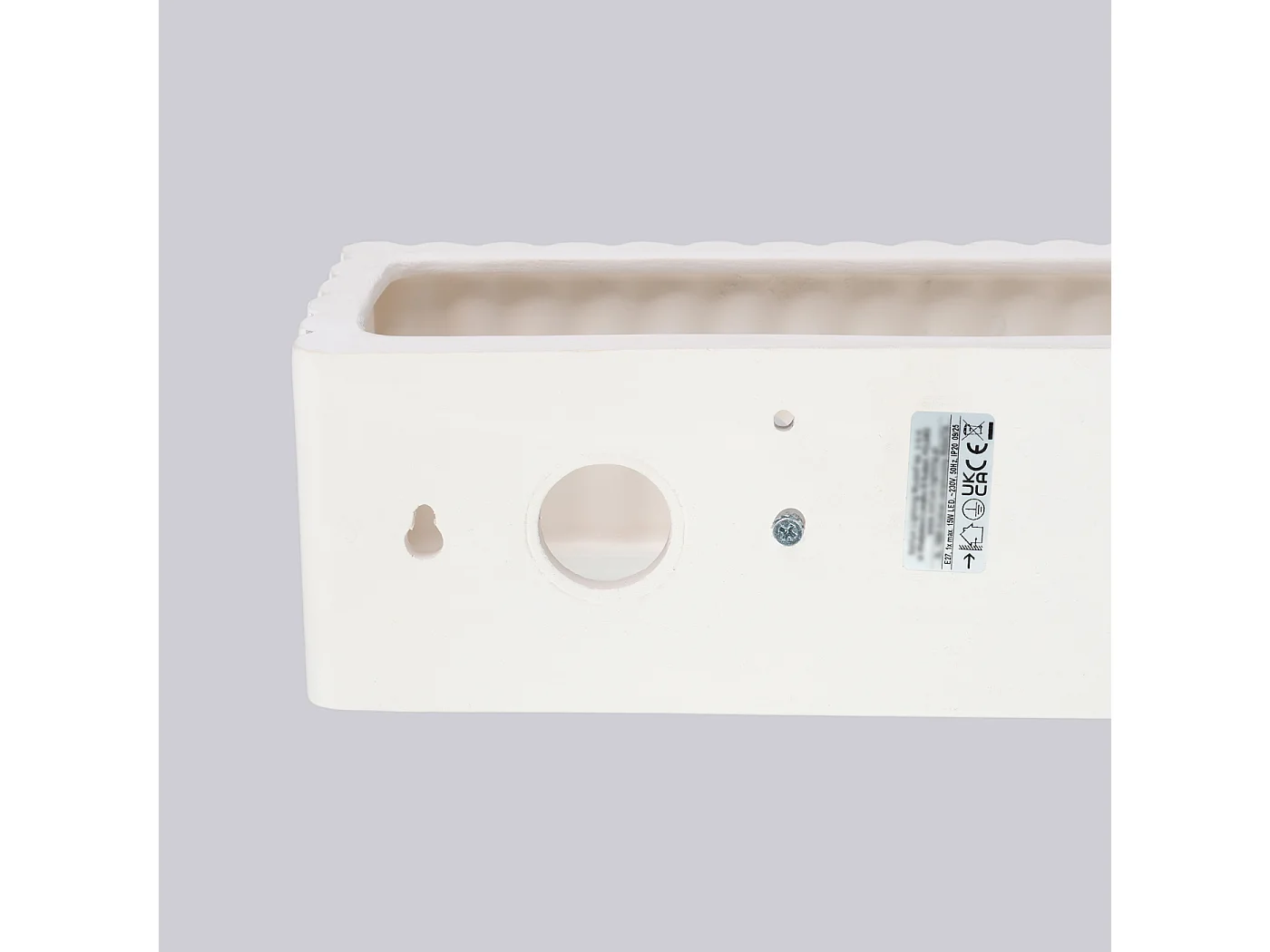 Lámpara de pared Rigata moderno de cerámica - 1 fuentes luminosas - L.34 x A.10 cm - blanco