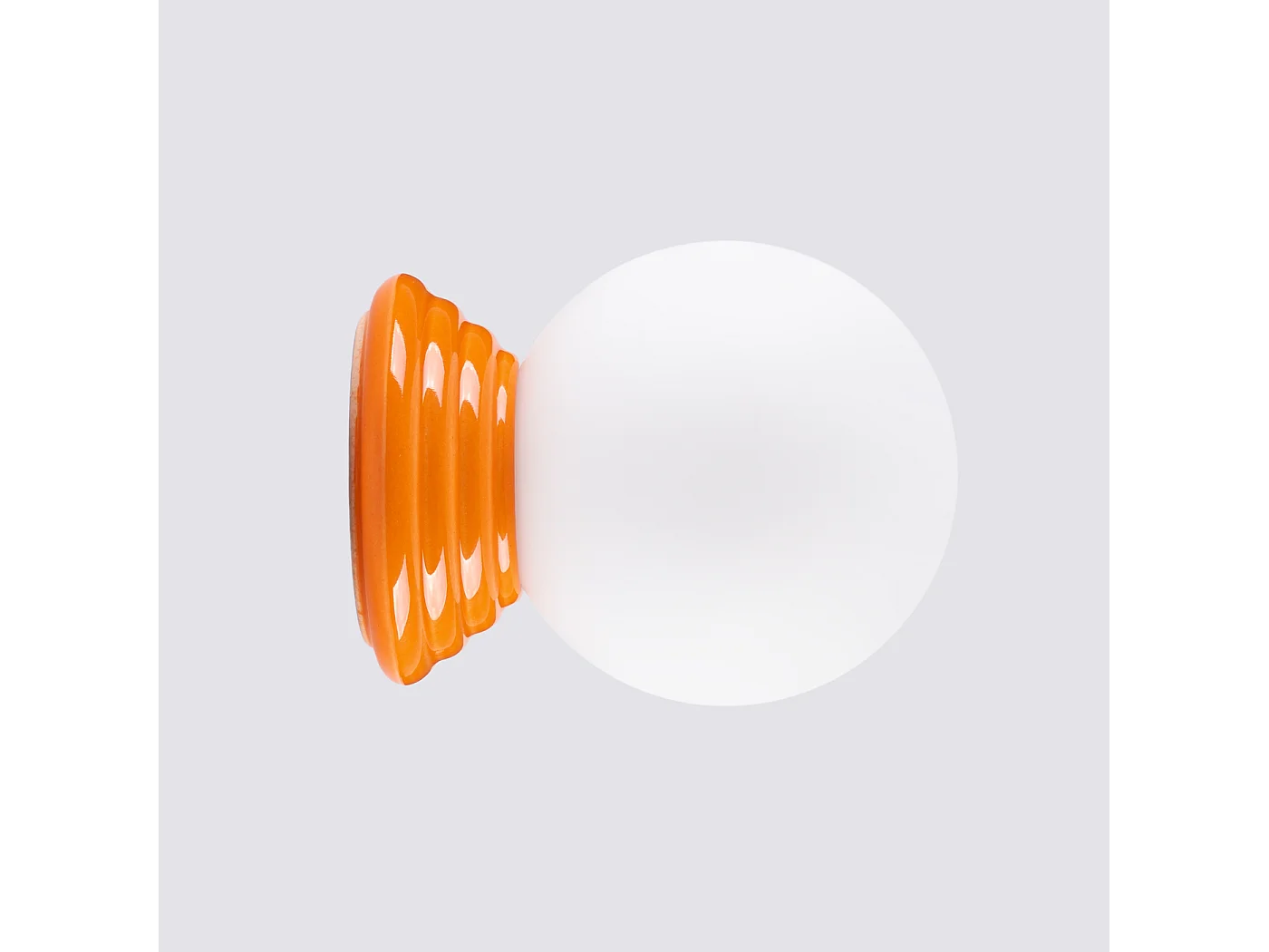 Lámpara de pared Zori minimalista de cerámica/vidrio vidriado - 1 fuentes luminosas - L.12 x A.12 cm - naranja