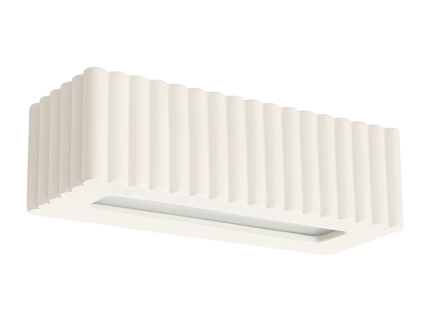 Lámpara de pared Rigata moderno de cerámica - 1 fuentes luminosas - L.34 x A.10 cm - beige