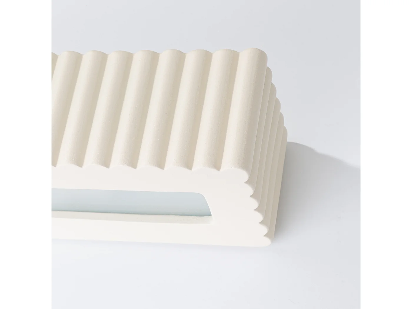 Lámpara de pared Rigata moderno de cerámica - 1 fuentes luminosas - L.34 x A.10 cm - beige