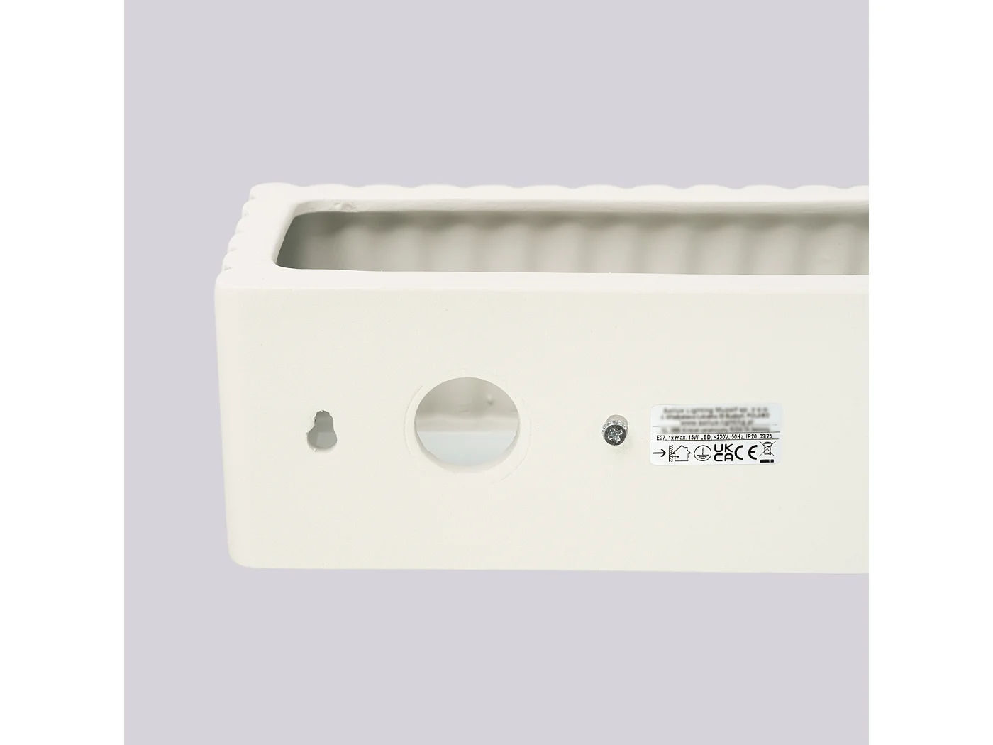 Lámpara de pared Rigata moderno de cerámica - 1 fuentes luminosas - L.34 x A.10 cm - beige