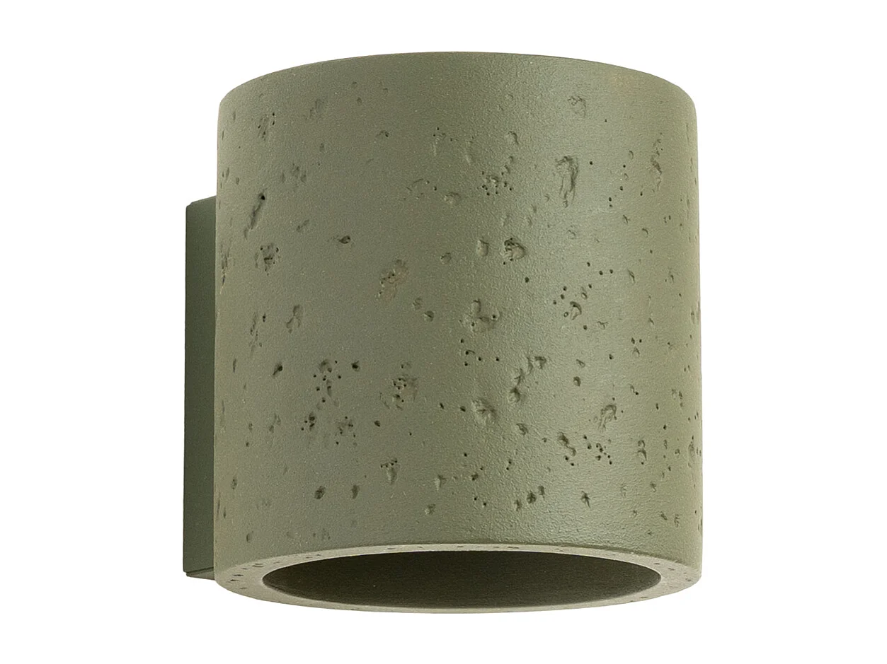 Wandleuchte Orbis Industrie aus  Beton - 1 lichtquellen - L.10 x H. cm - olivgrün