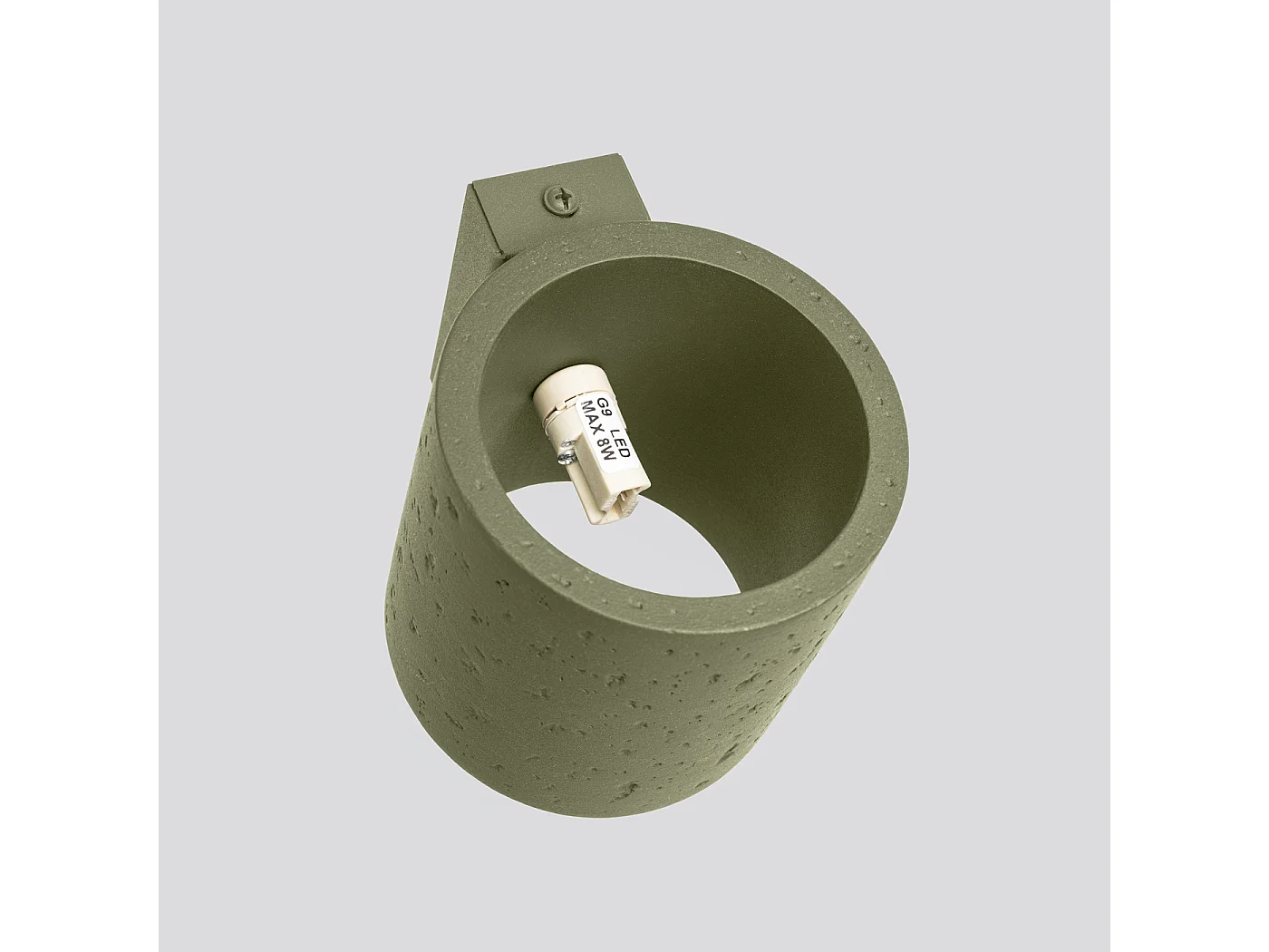 Wandleuchte Orbis Industrie aus  Beton - 1 lichtquellen - L.10 x H. cm - olivgrün
