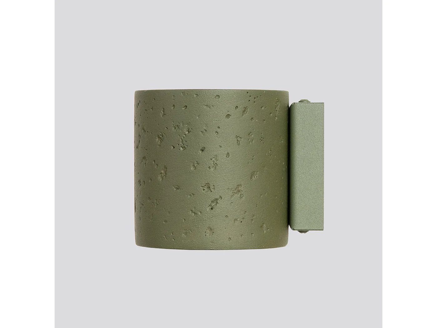 Wandleuchte Orbis Industrie aus  Beton - 1 lichtquellen - L.10 x H. cm - olivgrün