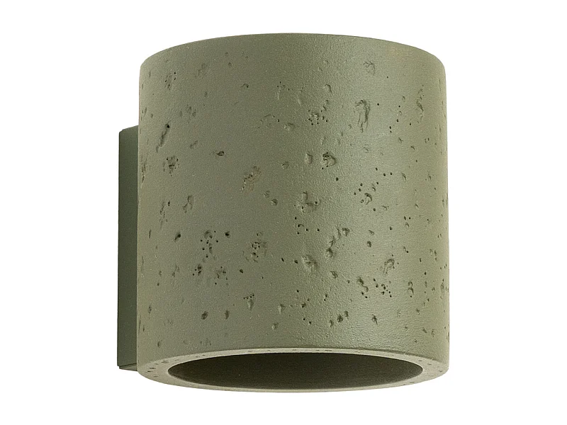 Wandleuchte Orbis Industrie aus  Beton - 1 lichtquellen - L.10 x H. cm - olivgrün
